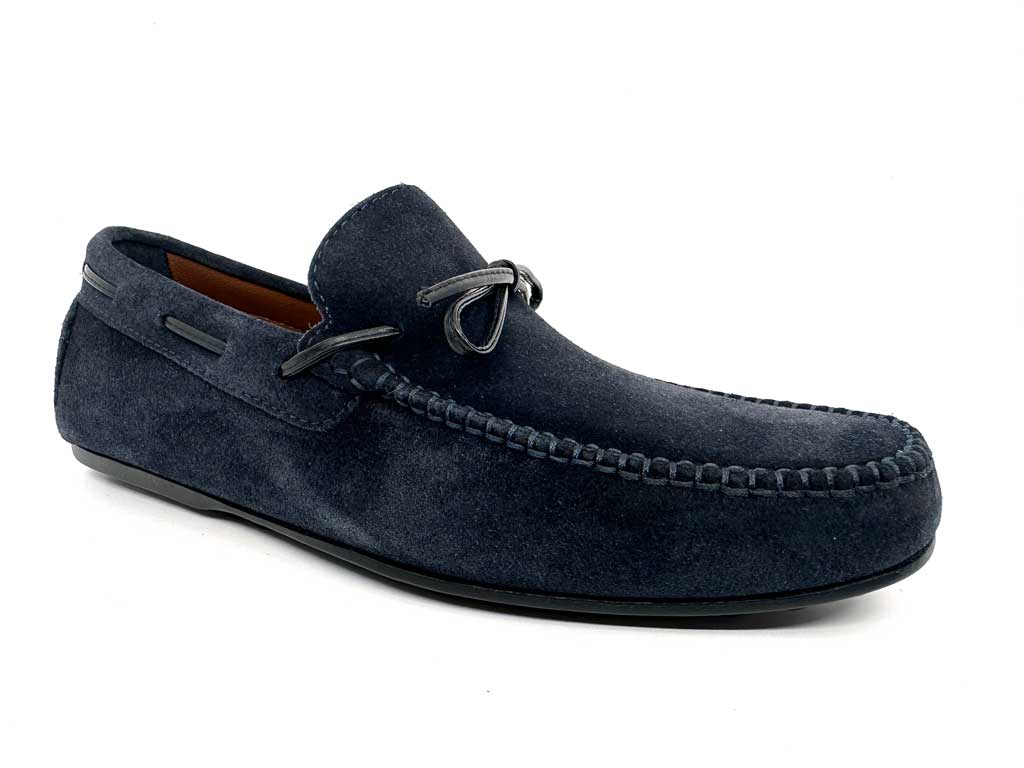 Tristian Navy Men's Suede Driving Shoes