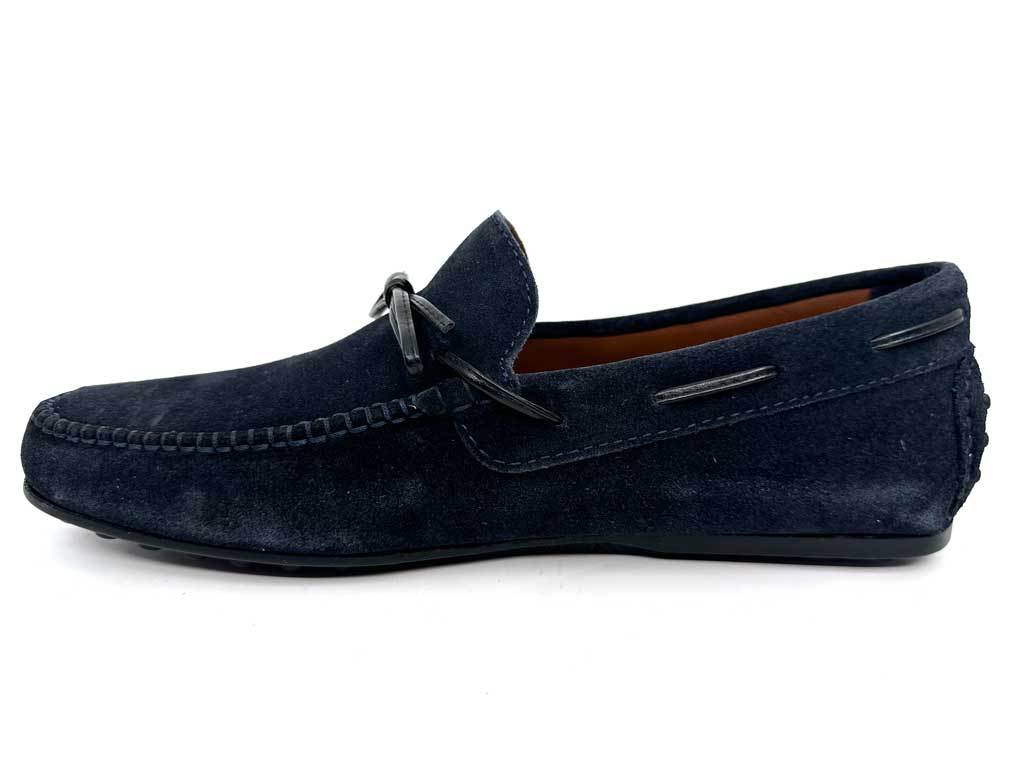 Tristian Navy Men's Suede Driving Shoes