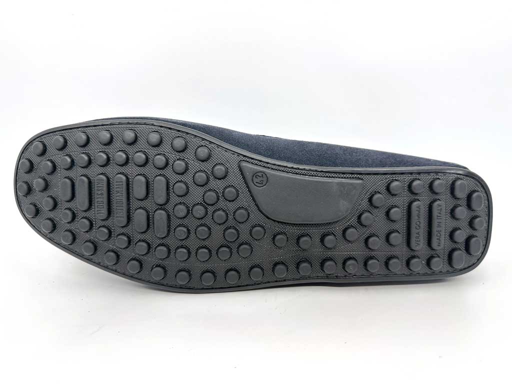 Tristian Navy Men's Suede Driving Shoes