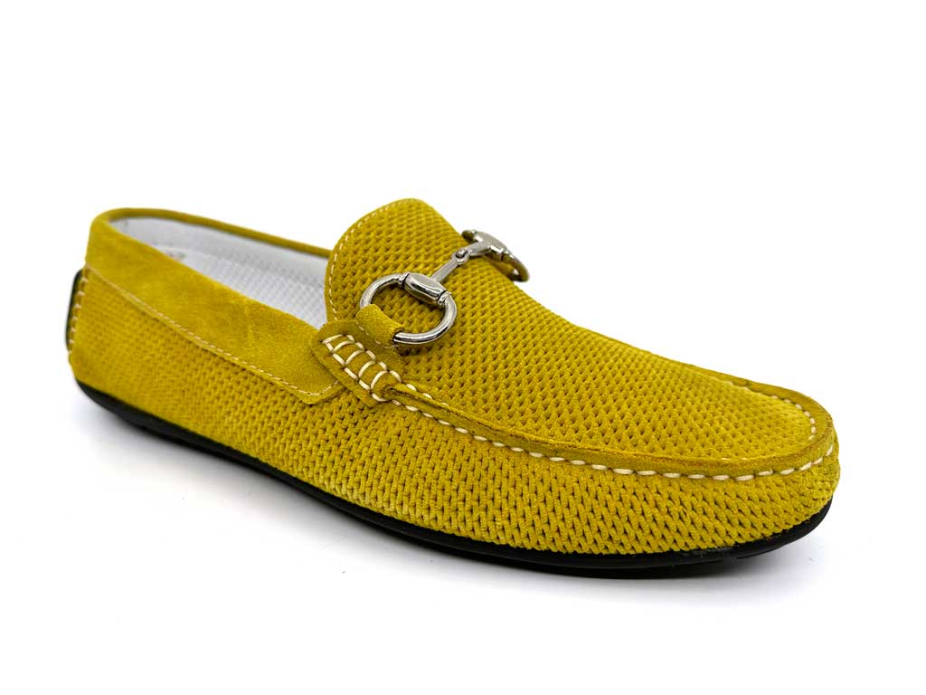 Samuel Yellow Men's Horsebit Driving Shoes