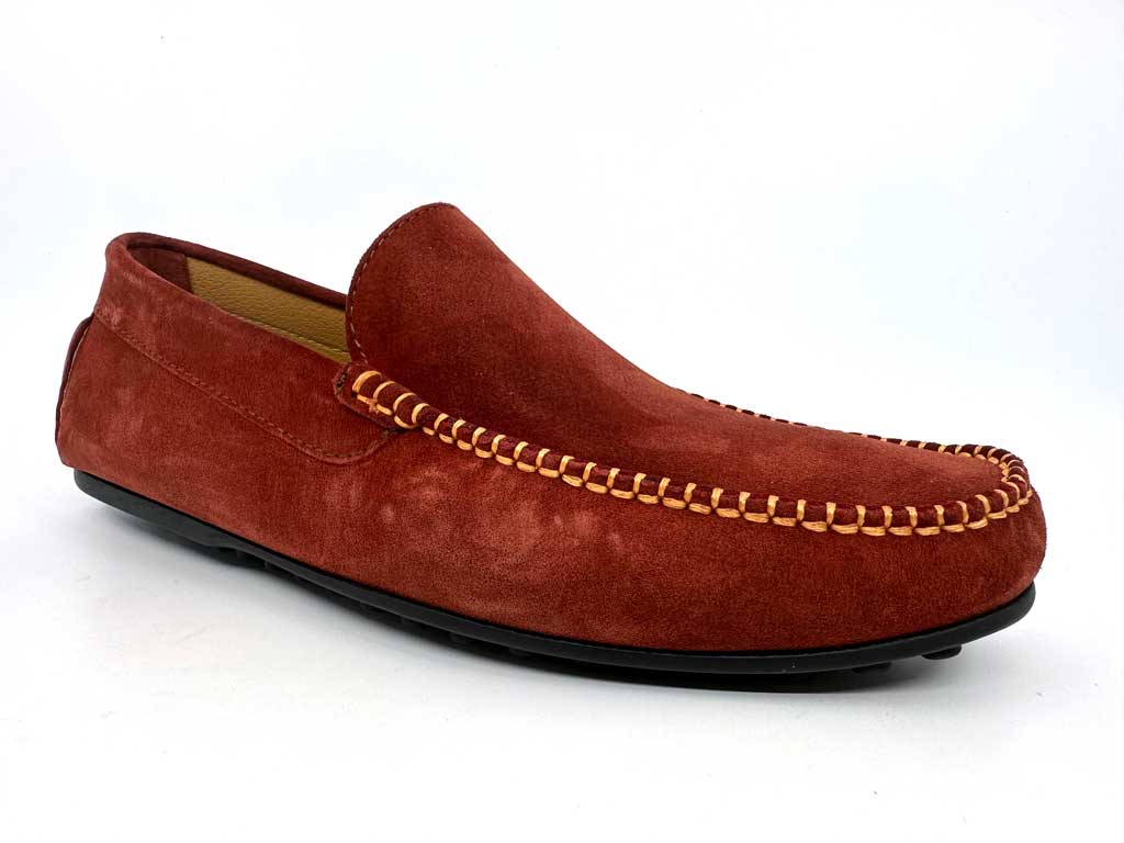 Paul Red Suede Men's Driving Shoes