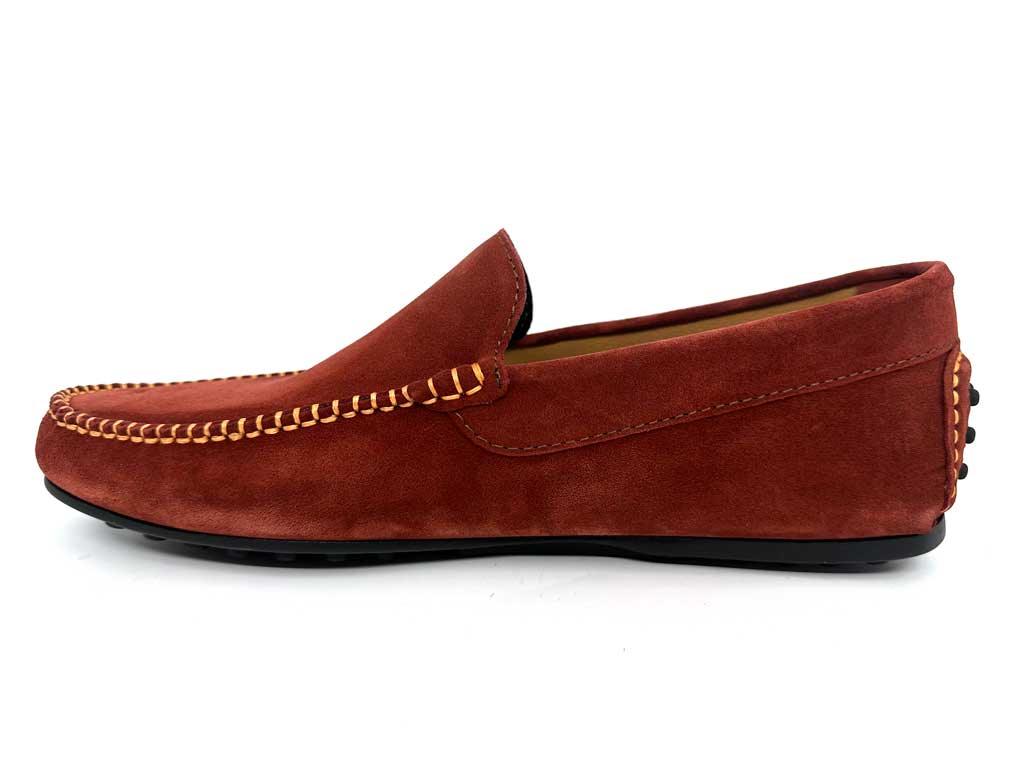 Paul Red Suede Men's Driving Shoes