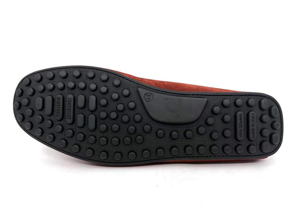 Paul Red Suede Men's Driving Shoes