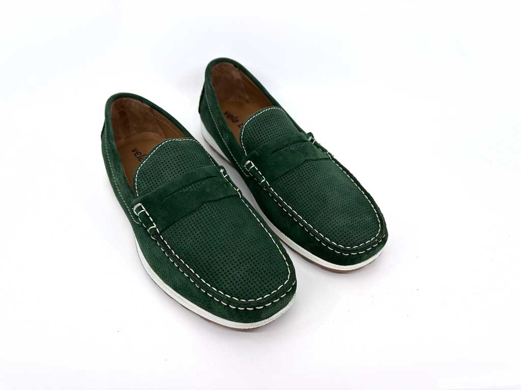 Green Suede Men's Loafers