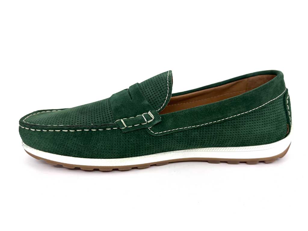 Green Suede Men's Loafers