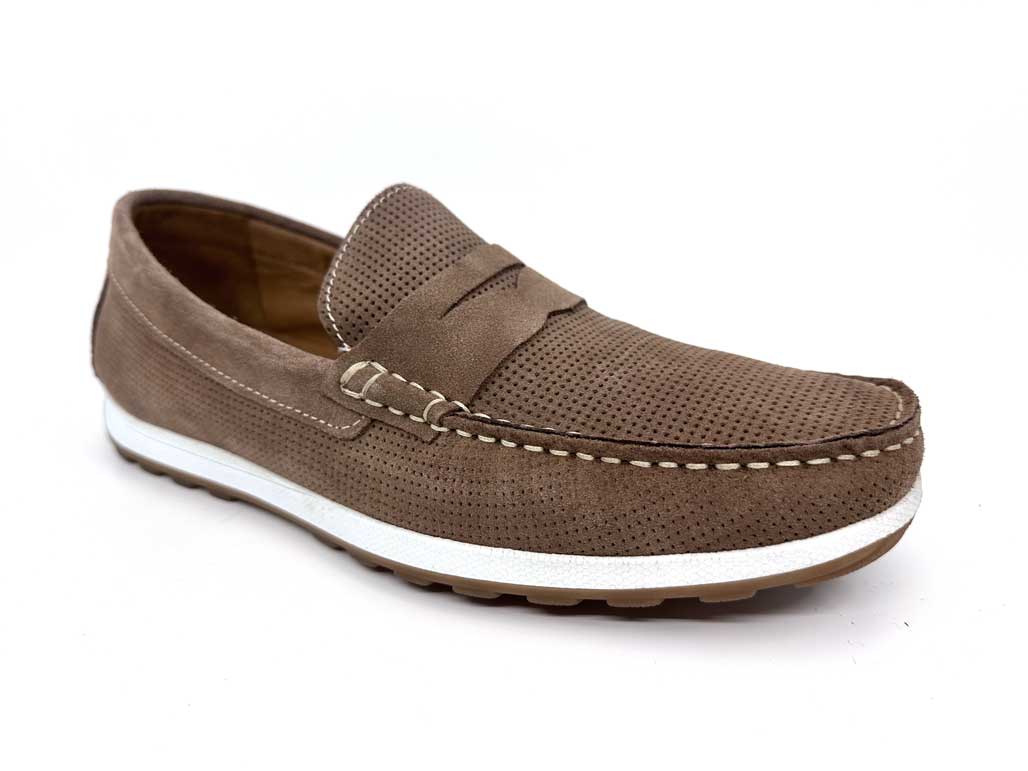 Beige Suede Men's Loafers