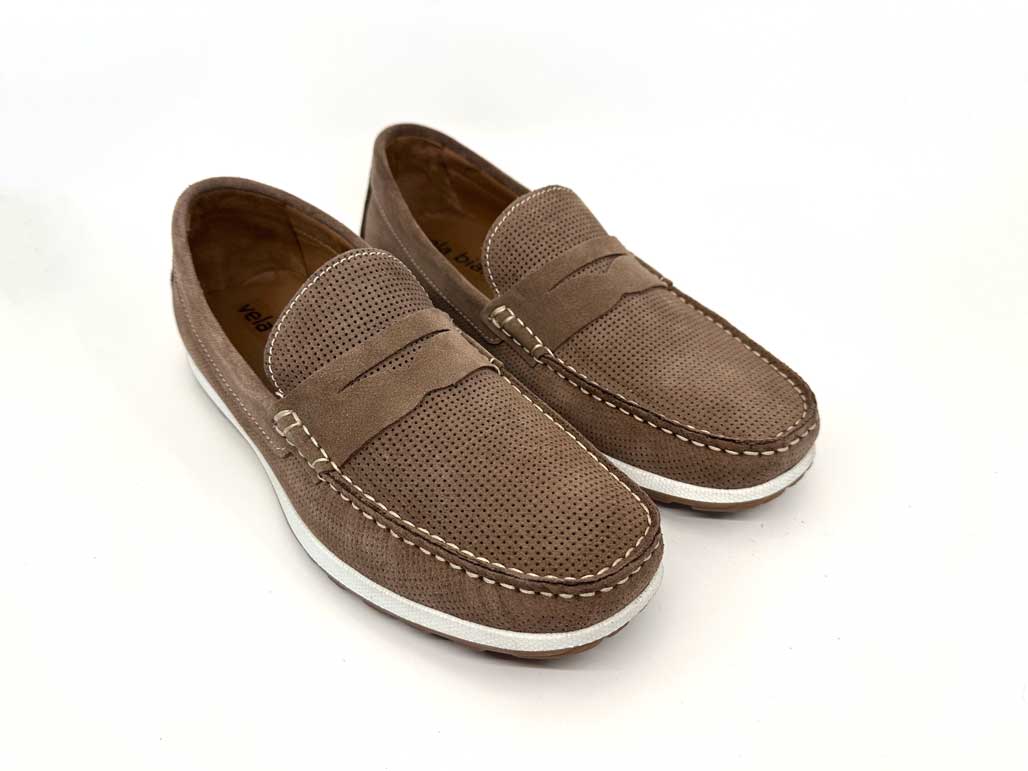 Beige Suede Men's Loafers