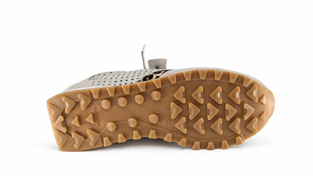 Alyce Beige Leopard Detail Sneakers