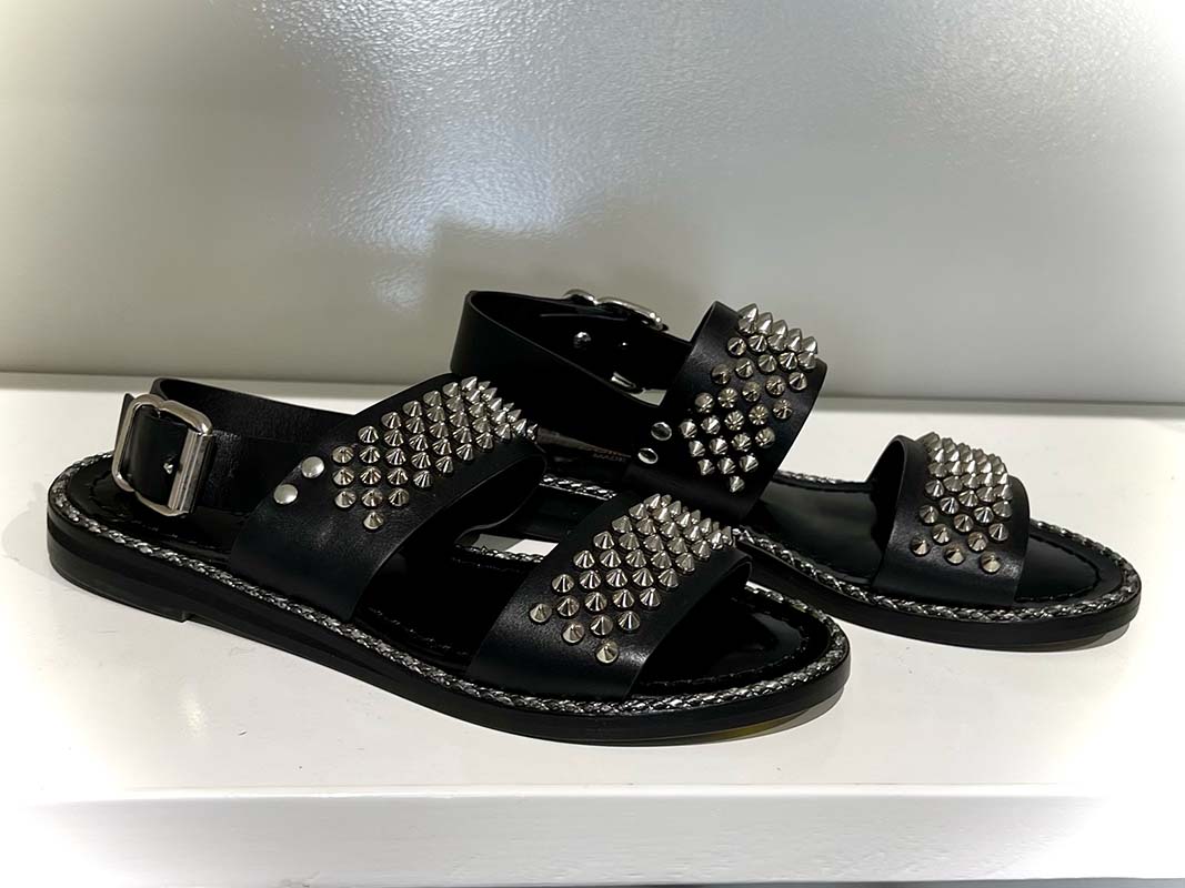 Black Women's Leather Sandals