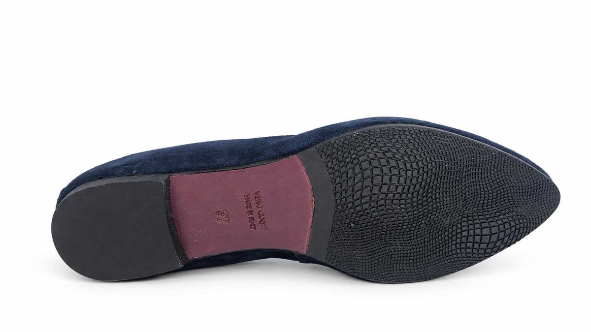 Chiara Navy Suede Loafers