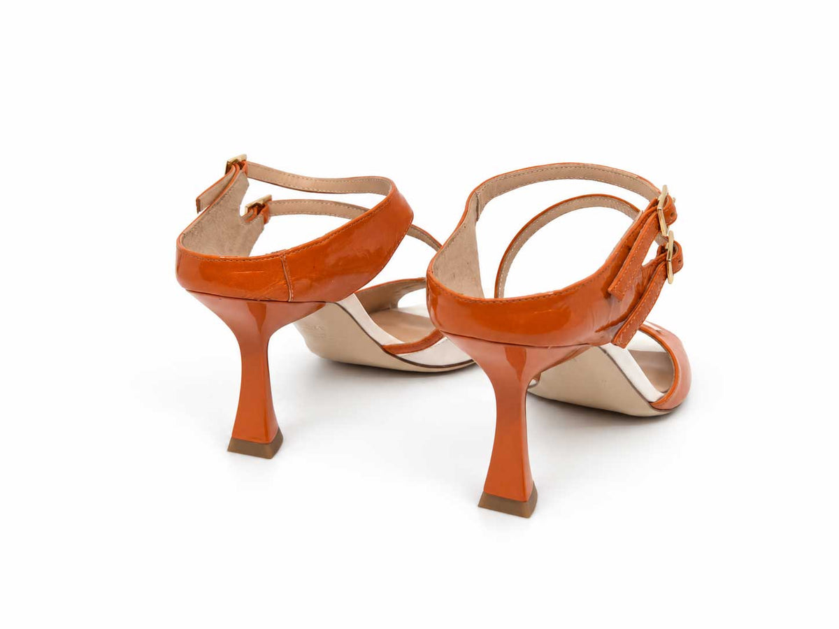 Leonor Orange & Ivory Sandals