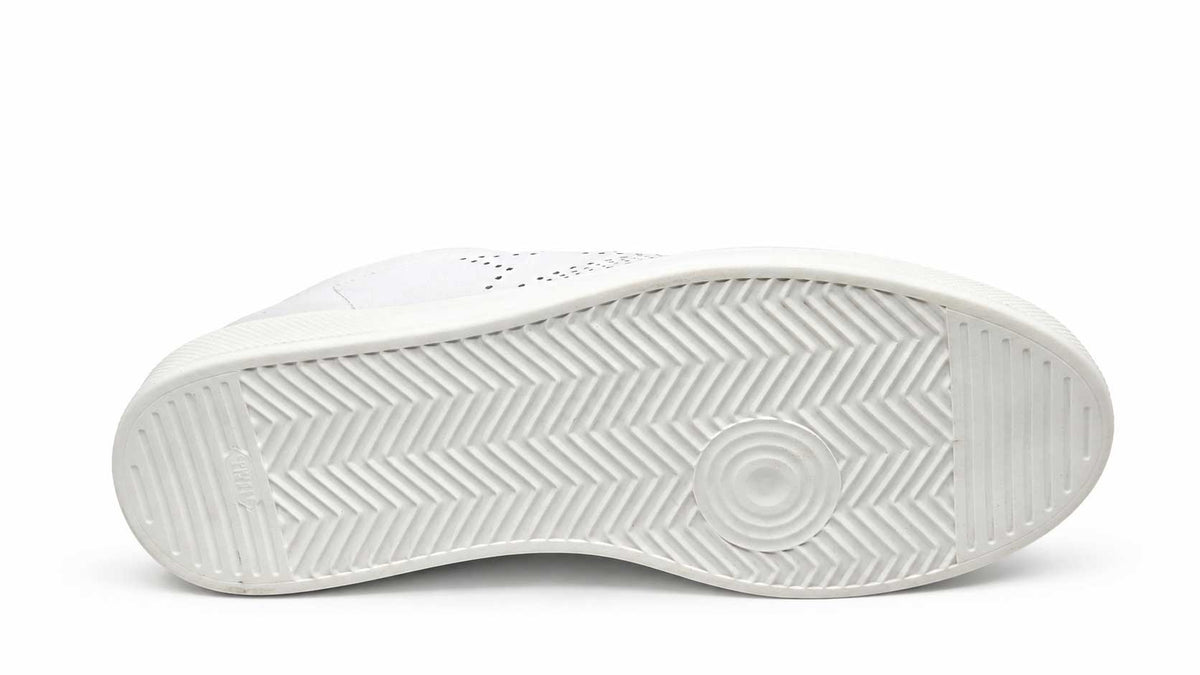Renzo White Leather Sneakers