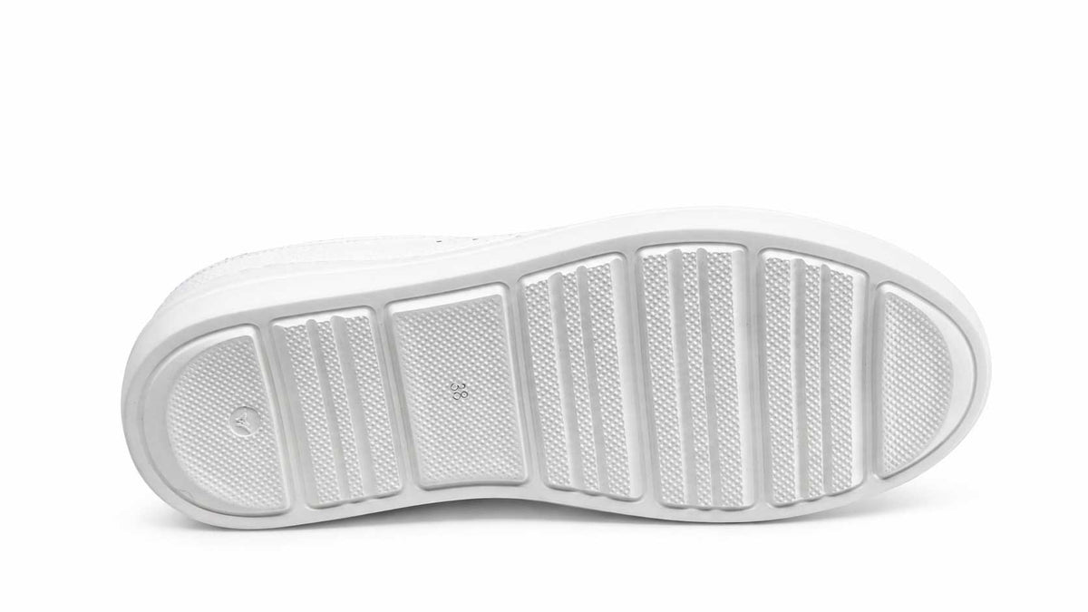 Luciana White & Silver Sneakers