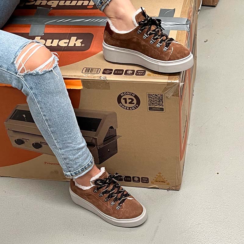 Camel Sheep Wool Women's Sneakers