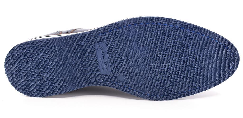 Brett Navy Men's Leather Sneakers