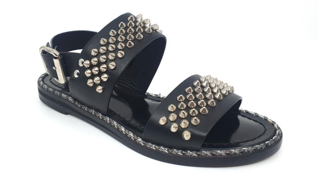 Bianca Black Women's Two-Straps Sandals