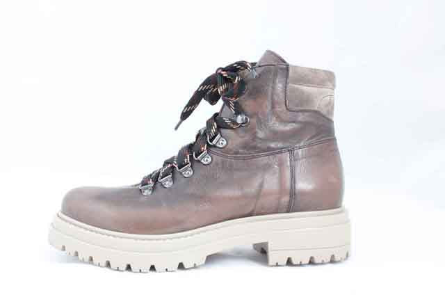6091 Taupe Women's Lace-Up Ankle Boots