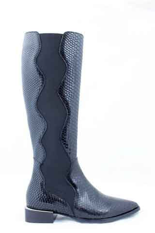 6110 Black Women's Knee High Boots