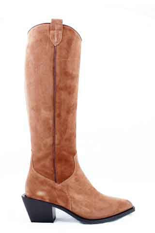 6268 Tan Suede Women's Knee High Boots