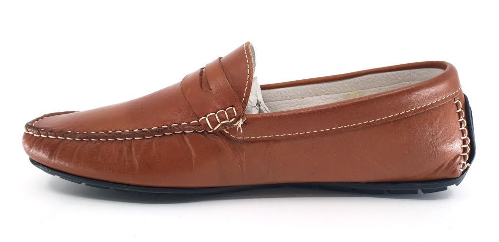 Sebastian Tan Men's Leather Penny Driving Shoes