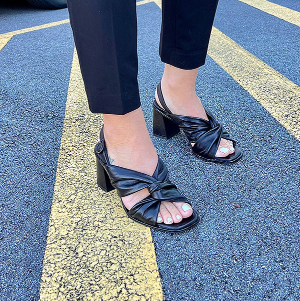 Valentina Black Women's Heeled Sandals