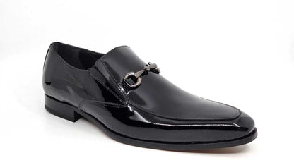 Nicholas Black Patent Horsebit Loafer