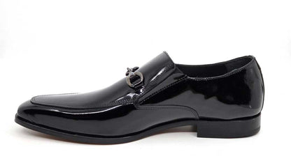 Nicholas Black Patent Horsebit Loafer