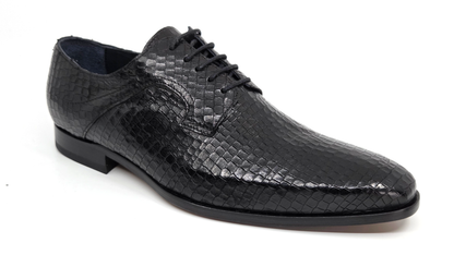 Dimitrios Black Croc Derby Shoes