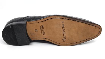 Dimitrios Black Croc Derby Shoes