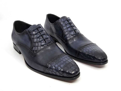 Zeus Navy Oxford Dress Shoes