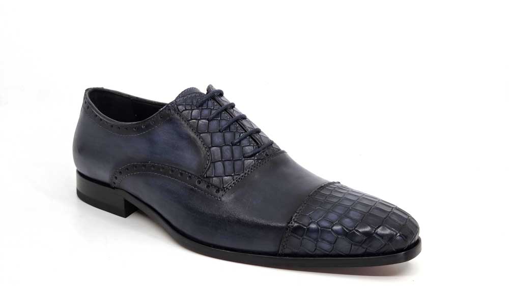 Zeus Navy Oxford Dress Shoes