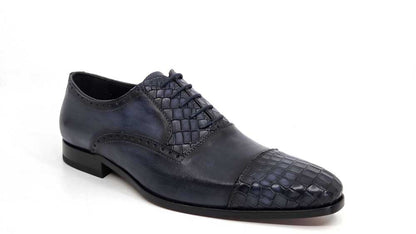 Zeus Navy Oxford Dress Shoes