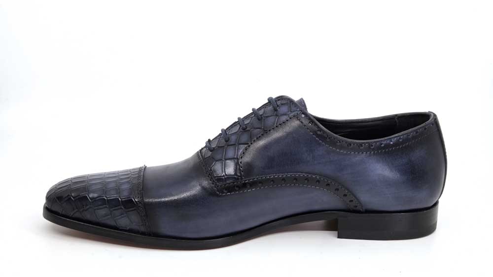 Zeus Navy Oxford Dress Shoes