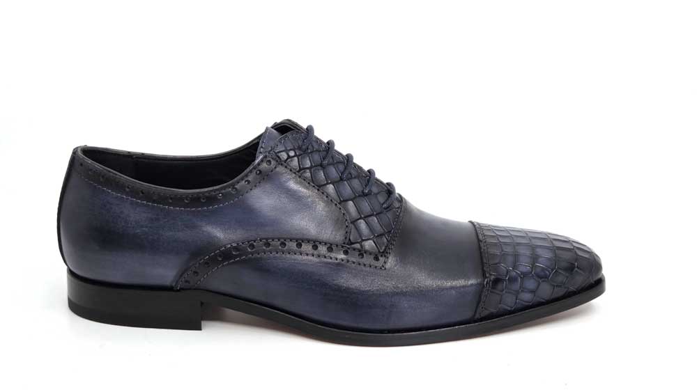 Zeus Navy Oxford Dress Shoes
