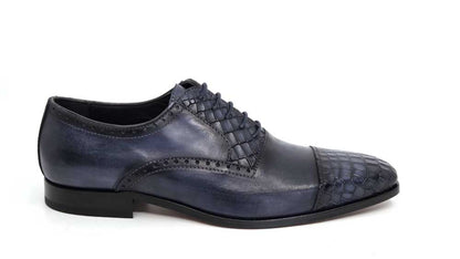 Zeus Navy Oxford Dress Shoes