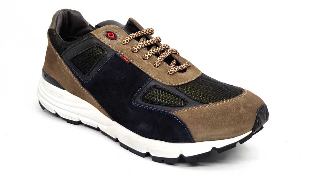 Samuel Navy & Taupe Italian Sneakers