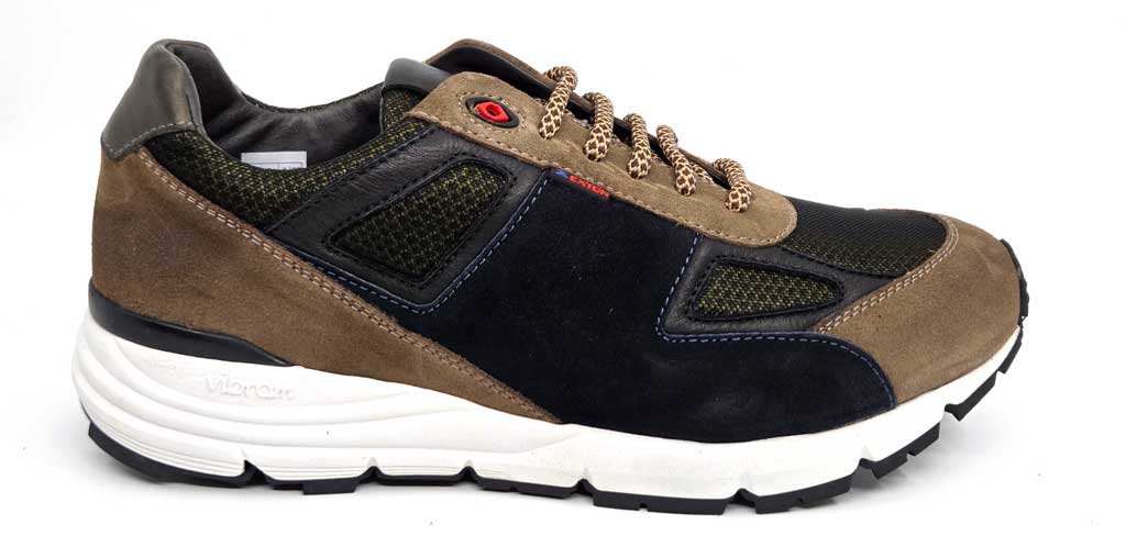 Samuel Navy & Taupe Italian Sneakers