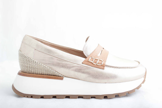 6604 Silver Women's Loafers