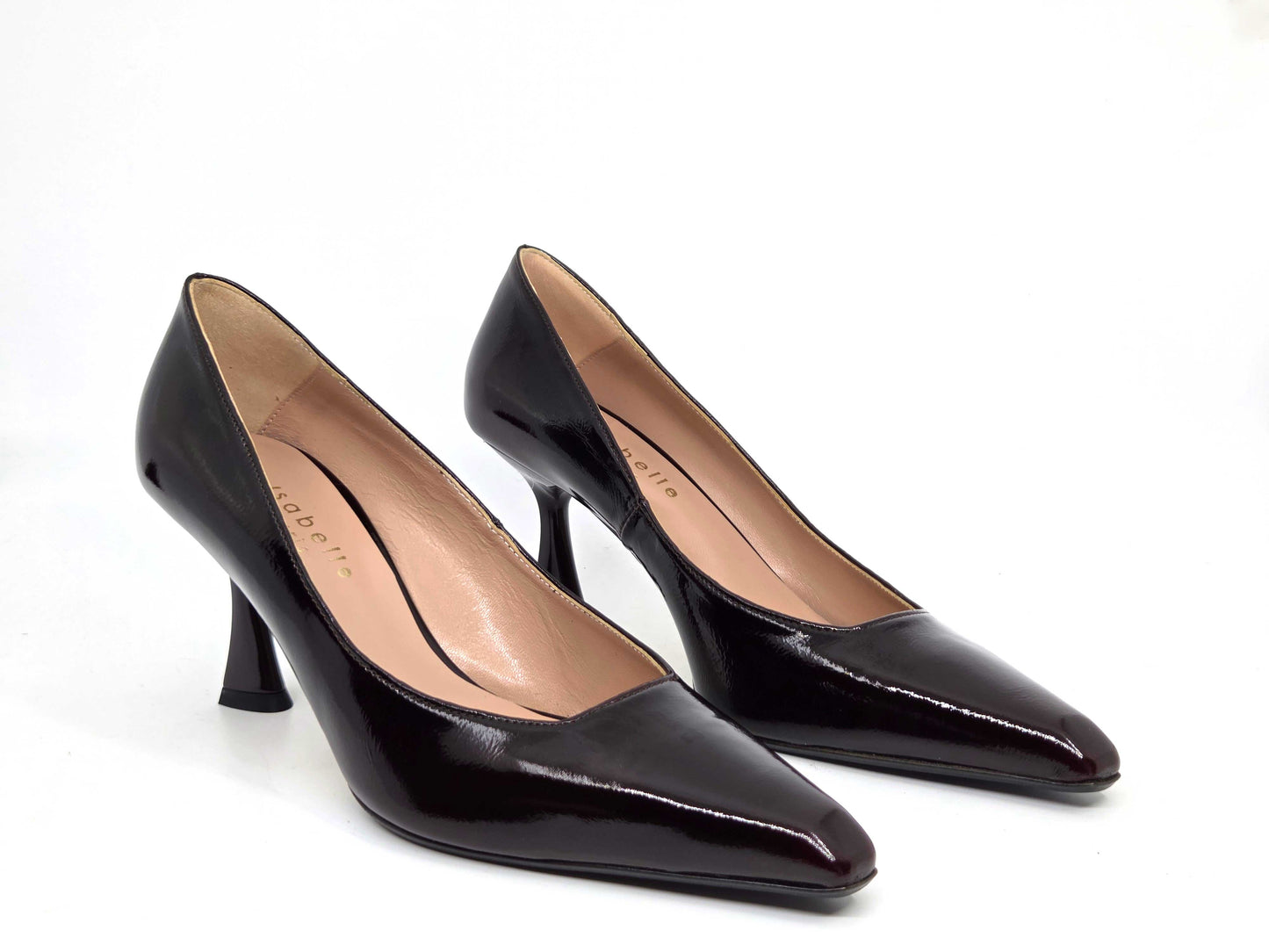 Burgundy Patent Leather Court Shoes