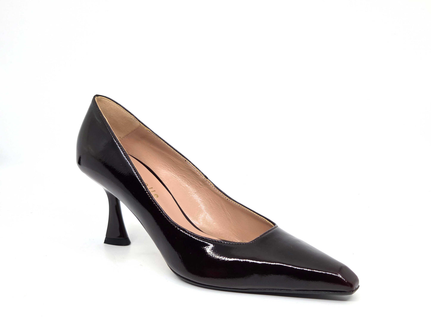 Burgundy Patent Leather Court Shoes