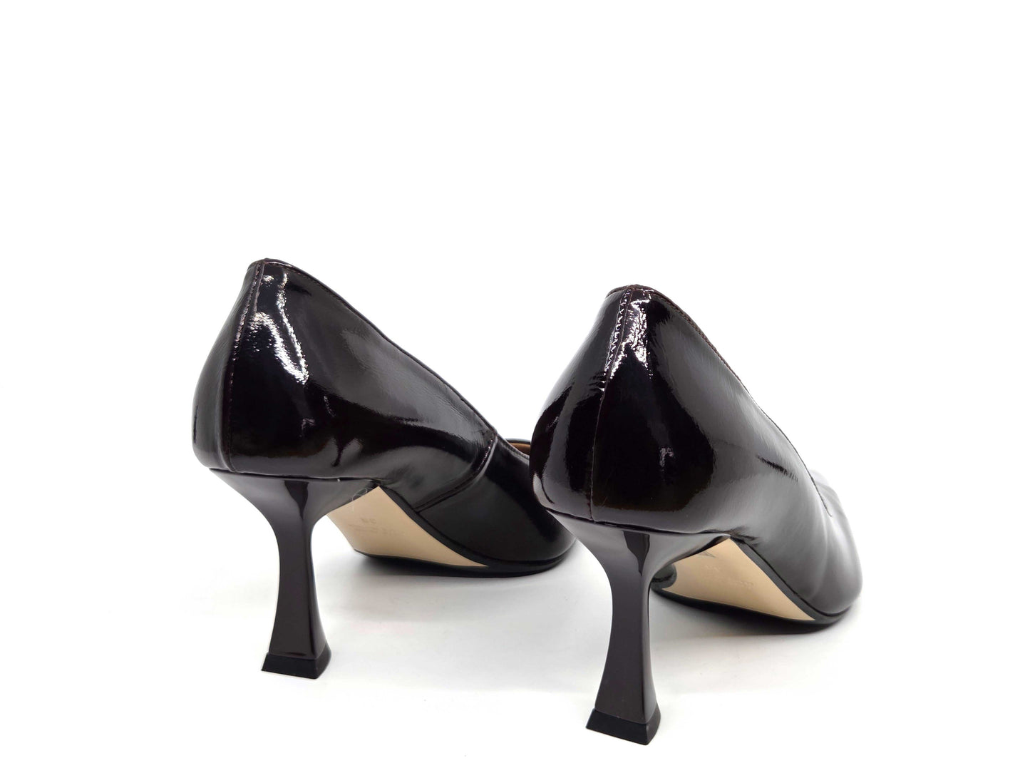 Burgundy Patent Leather Court Shoes