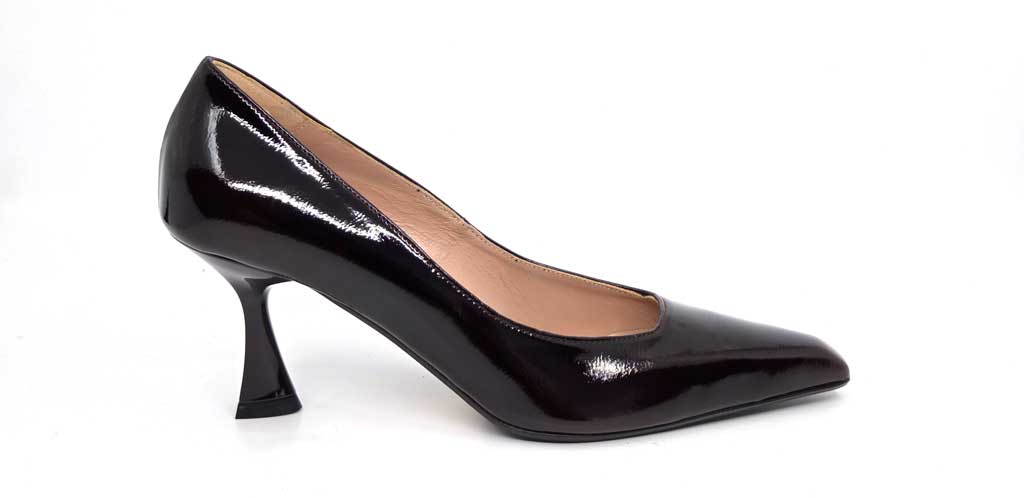 Burgundy Patent Leather Court Shoes