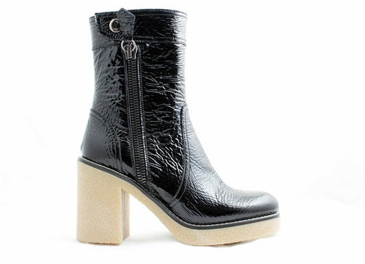 7062 Black Patent Women's Booties