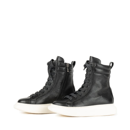 8013 Black Women's High-Top Sneakers