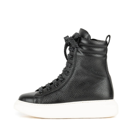 8013 Black Women's High-Top Sneakers