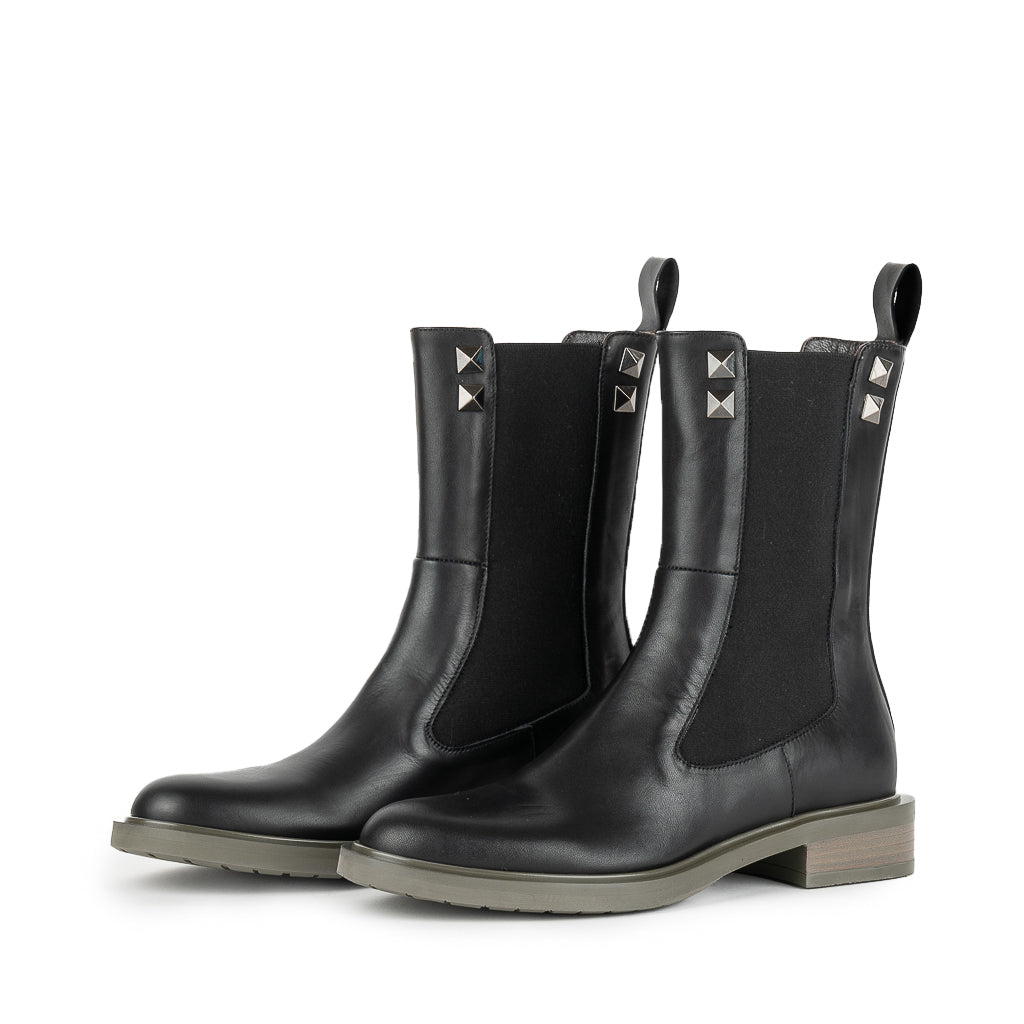 8032 Black Gusset Women's Ankle Boots