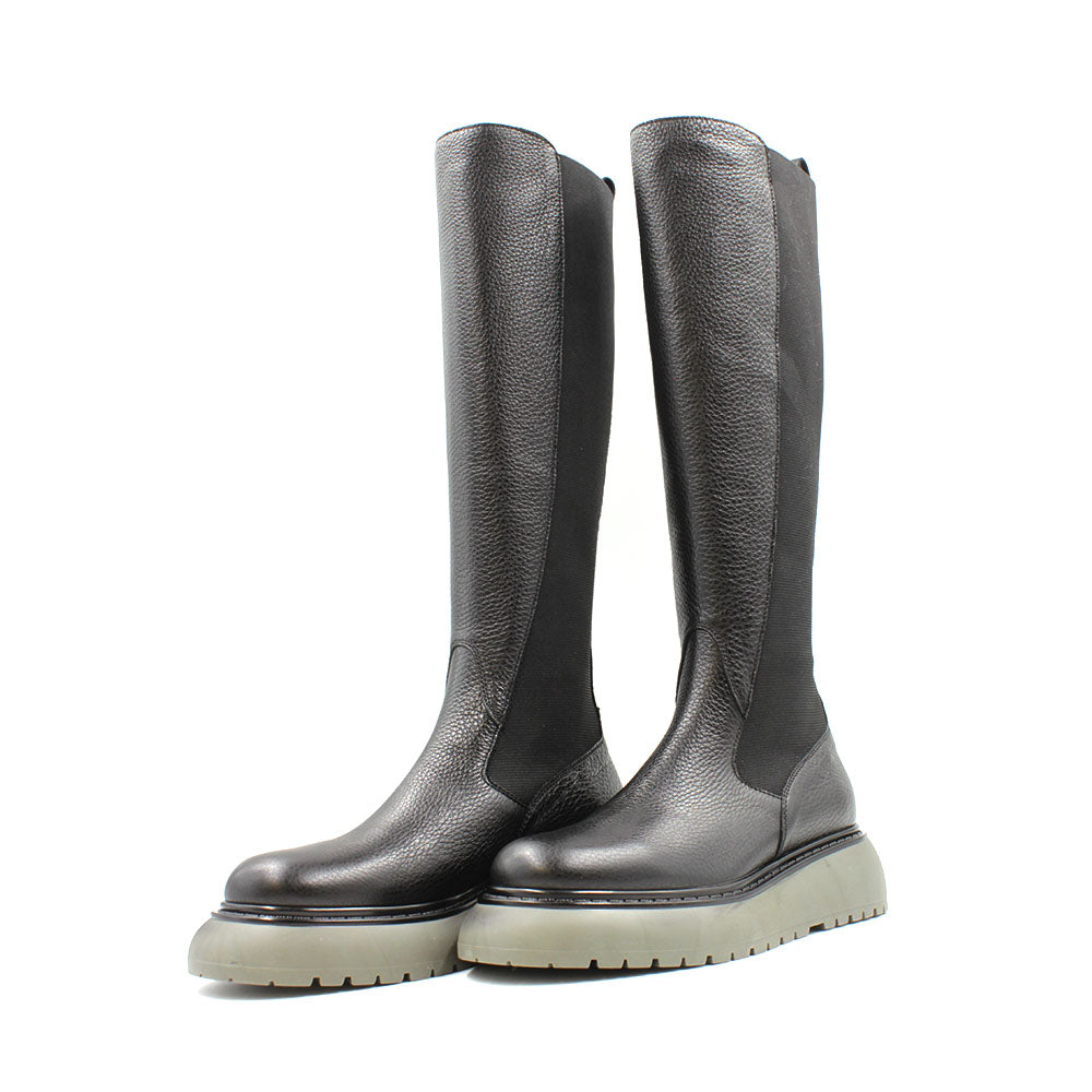 8067 Black Women's Knee High Platform Boots