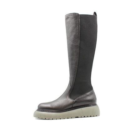 8067 Black Women's Knee High Platform Boots