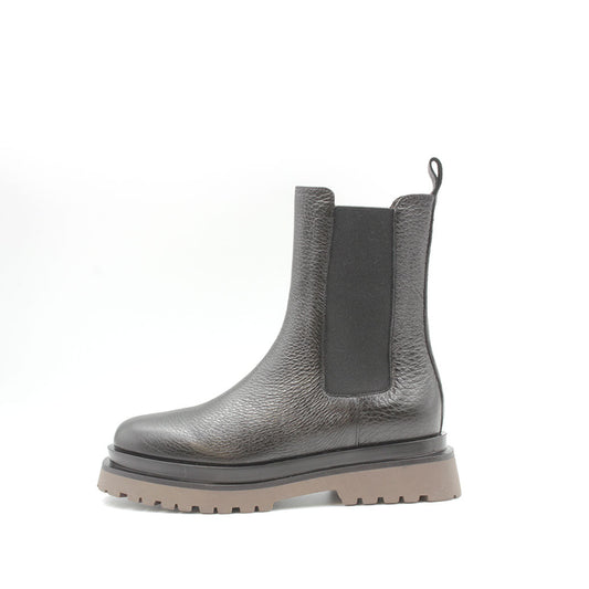 8088 Black Gusset Women's Ankle Boots