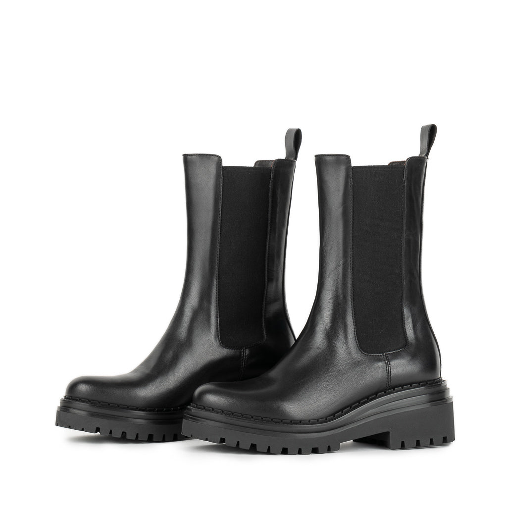8133 Black Women's Pull On Ankle Boots